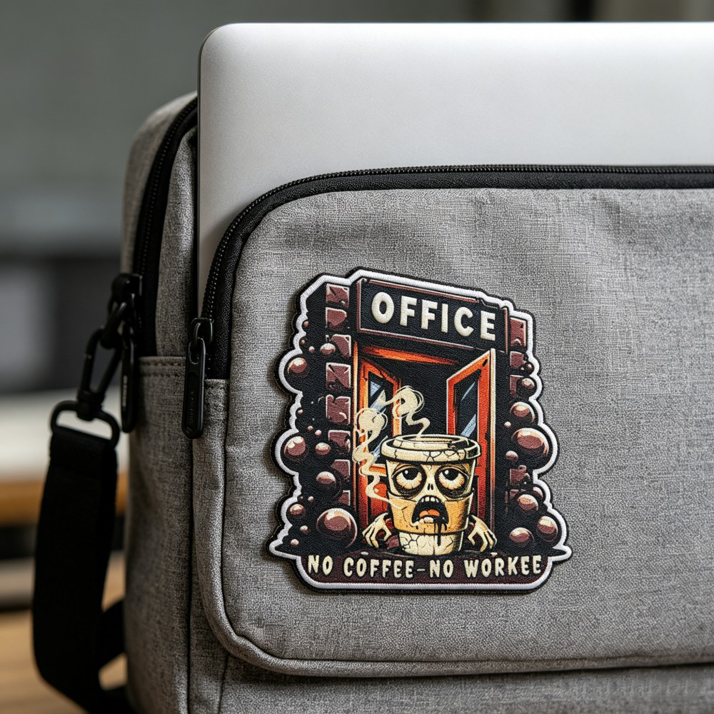 AWELLS Custom Sublimation Patch for Laptop Bags with Sharp Print and Durable Fabric Backing