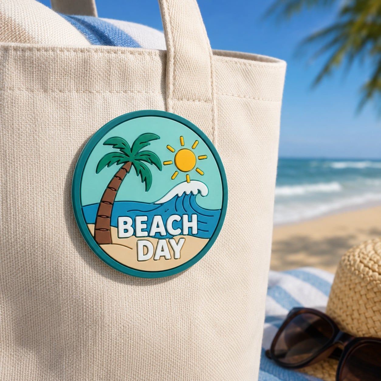Custom Rubber PVC Patch for Summer Events, Tourism Branding, Beach-Themed Products and Souvenir Programs AWELLS