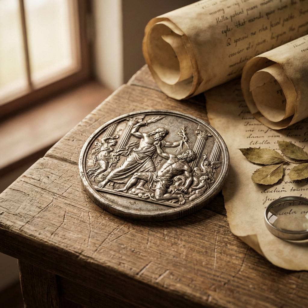 Custom Antique Silver Metal Coin with 3D Classical Relief for Museum Souvenirs Heritage Gifts and Collectible Programs AWELLS