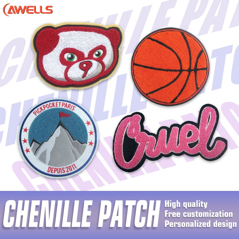 Custom Chenille Patch with Coffee Truck Embroidery for Aprons Food Festivals Cafe Branding OEM Bulk Order Service AWELLS