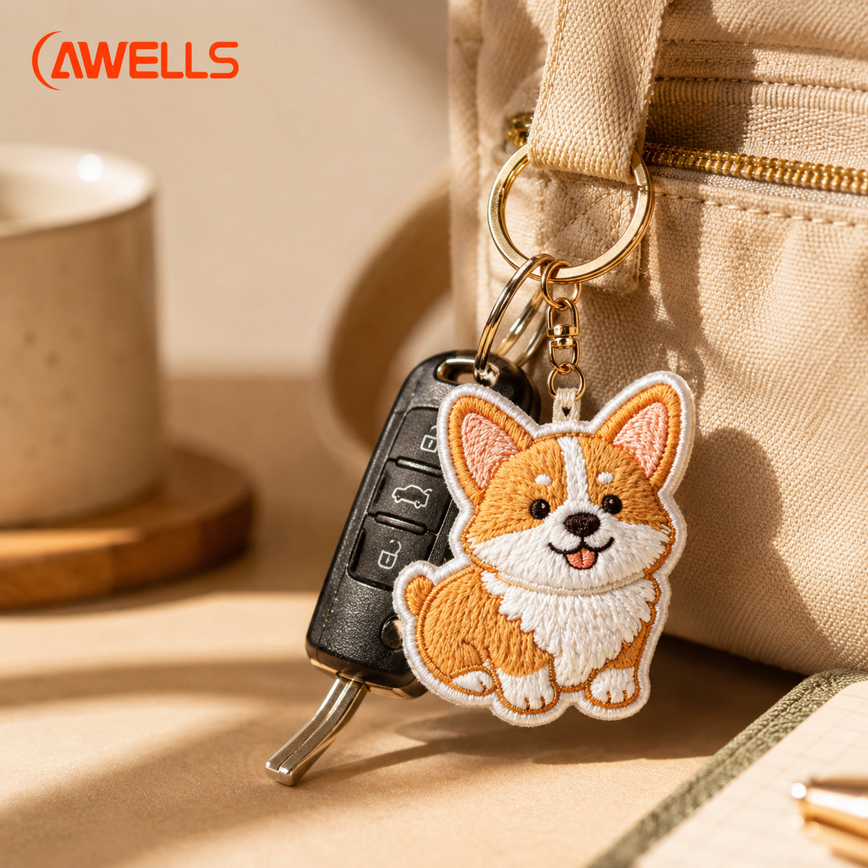 Custom Pet Ključnjak sa visokom gustoćom Šavom Slatki pas ključ za torbe za torbe Pokloni i promocije brenda AWELLS