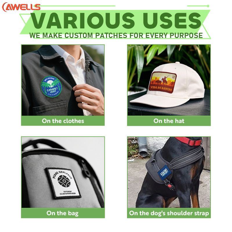 Durable Woven Baseball Patches For Caps And Uniforms AWELLS
