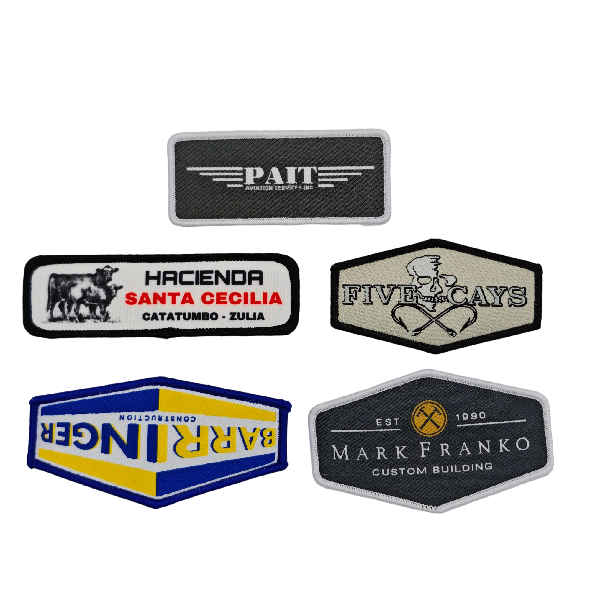custom woven patch for utility gear backpacks and outdoor equipment fine yarn logo badge with hook and loop backing awells-5