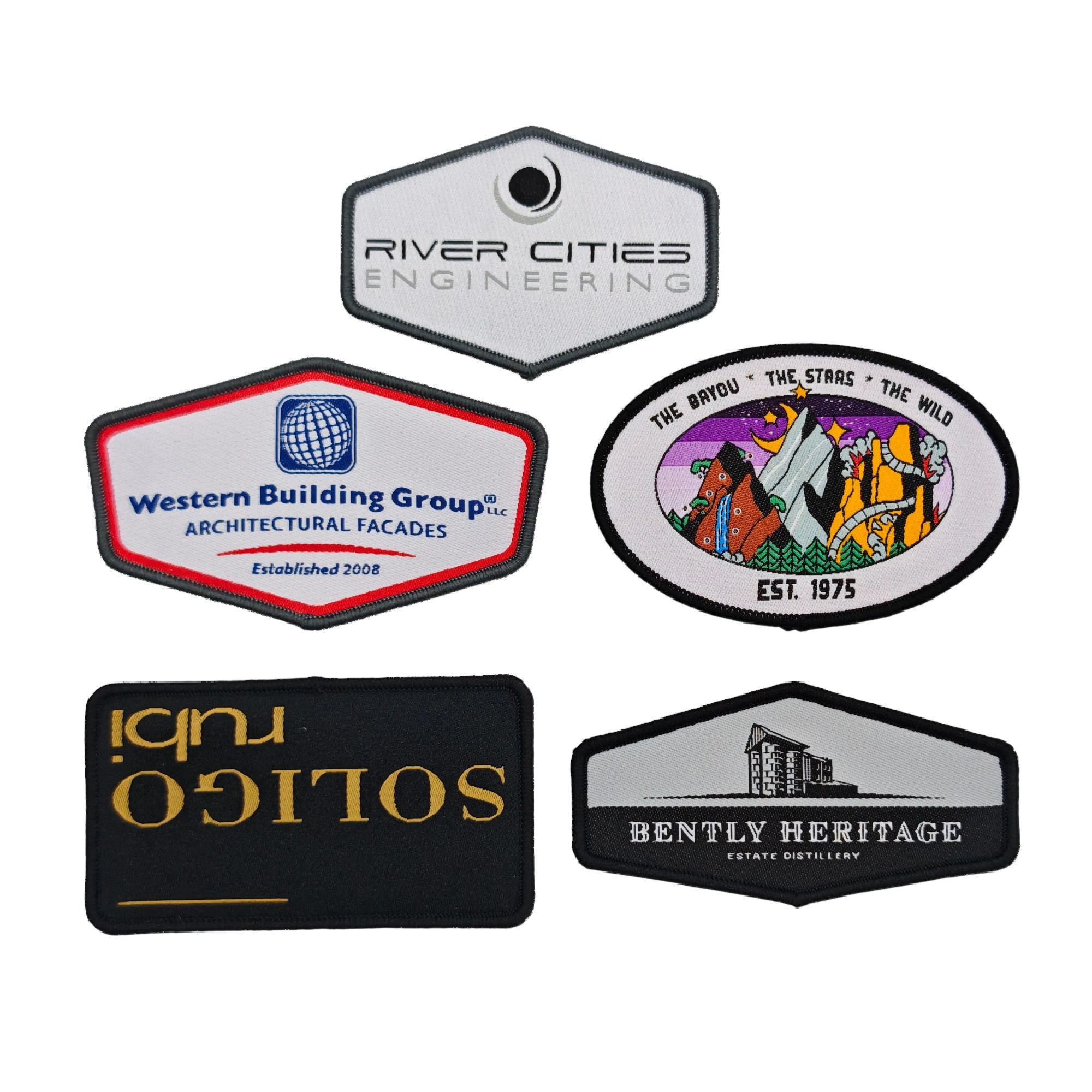 personalized woven badge for jacket branding low profile custom logo patch for club apparel and outerwear awells-5