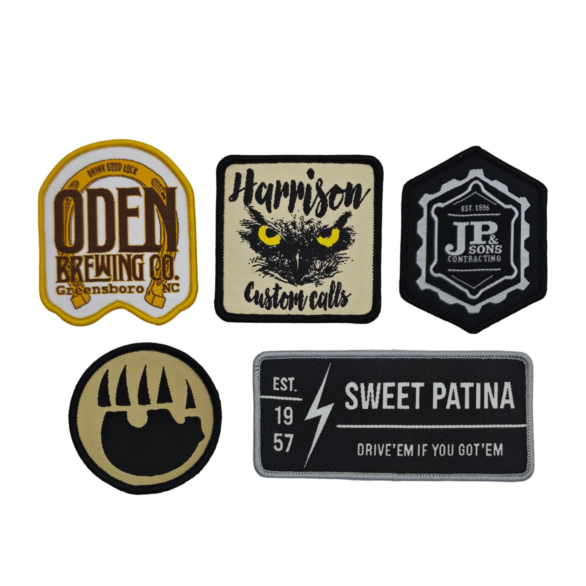 product faux handmade diy embossed suede labels clothes sewing tags with four holes accessories for jeans scarf hat leather tags patch-2