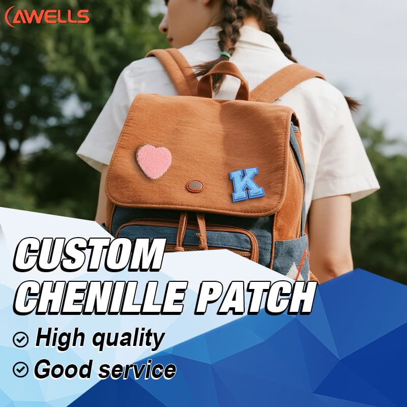 AWELLS Custom Chenille Letter Patches for Varsity Jackets and Apparel Personalization