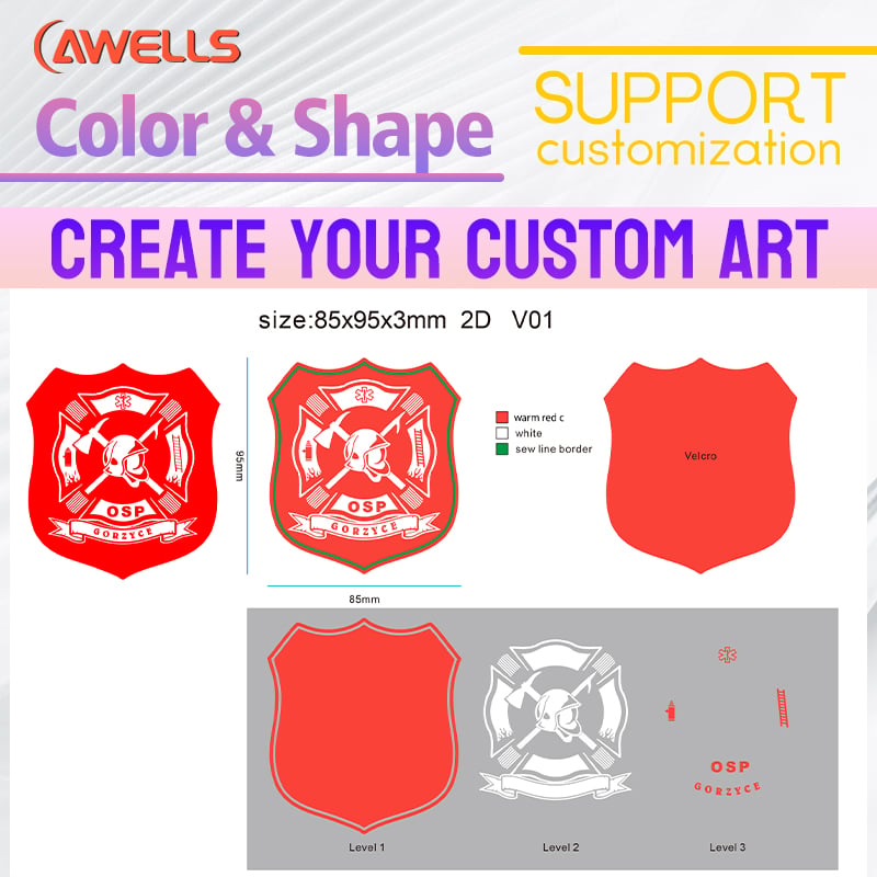 Fantasy Dragon PVC Patches For Costumes And Gaming Gear AWELLS
