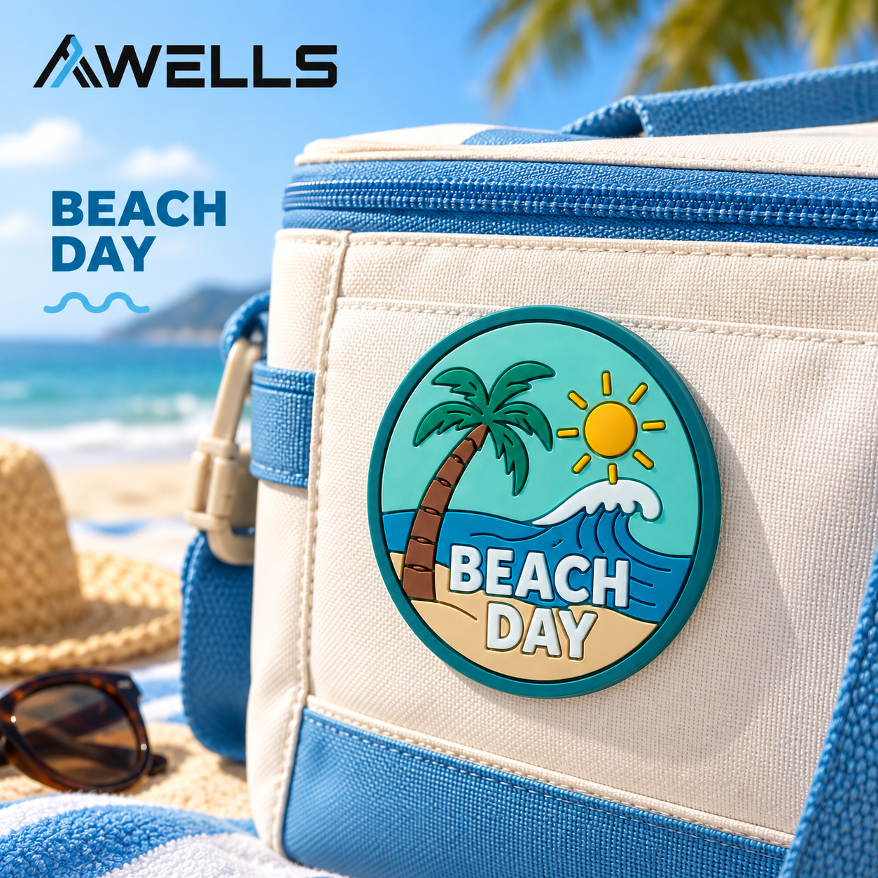 Custom Rubber PVC Patch for Summer Events, Tourism Branding, Beach-Themed Products and Souvenir Programs AWELLS