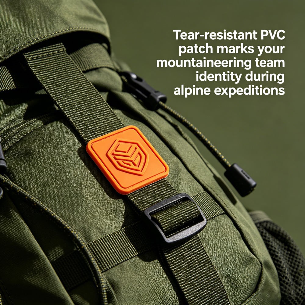 Custom Soft PVC Patch with 3D Molded Logo for Backpacks, Outdoor Gear and Mountaineering Team Branding, Waterproof Tear-Resistant OEM Service AWELLS