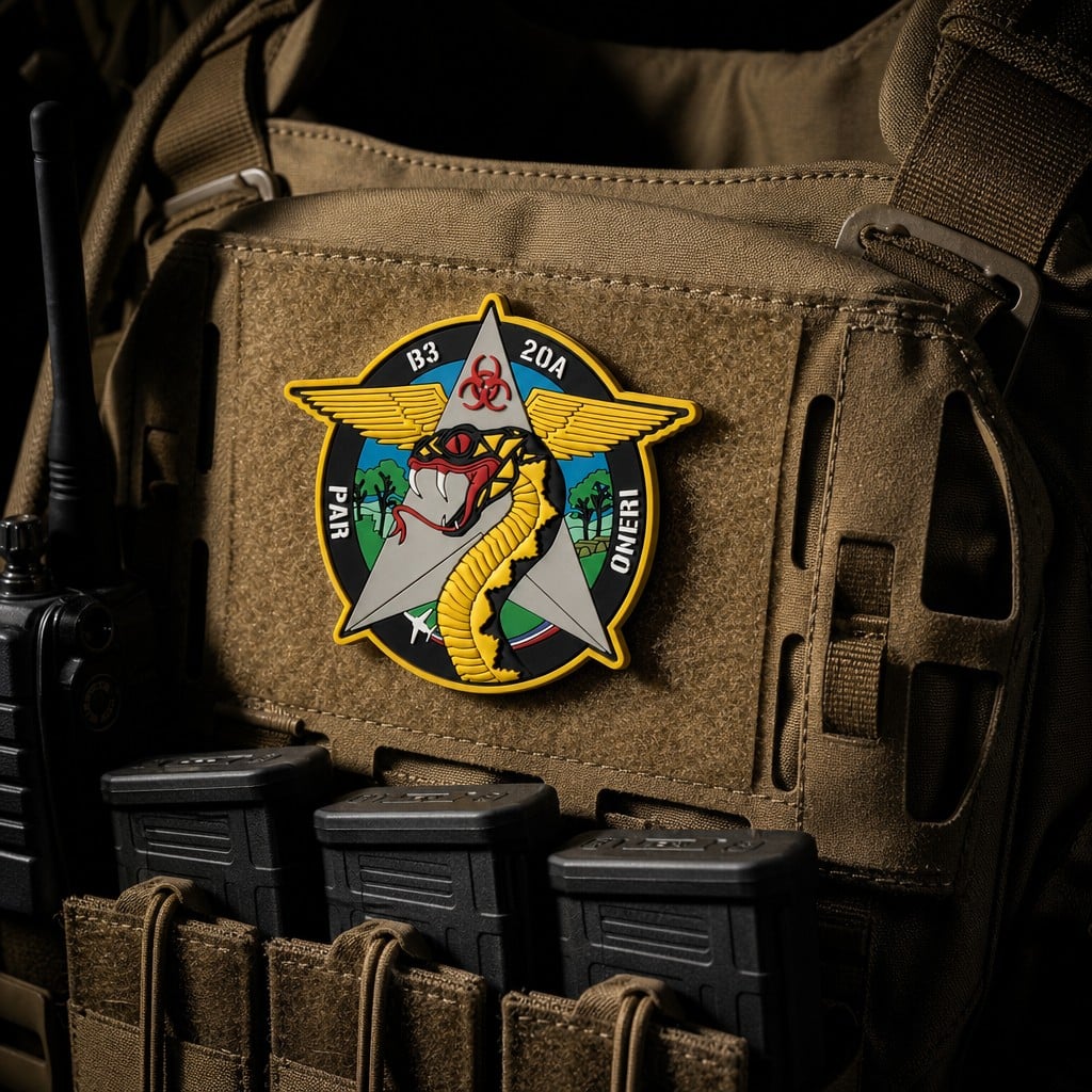 On the vest