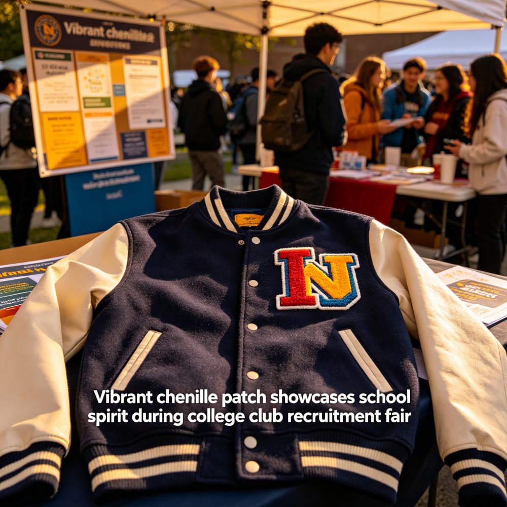 Custom Chenille Patch for Varsity Jackets School Spirit Letterman Apparel and Club Uniforms Bulk Supply AWELLS