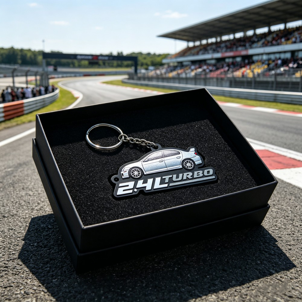 AWELLS Performance Turbo PVC Keychain, Custom Sedan Shape for Motorsport Brand Promotion
