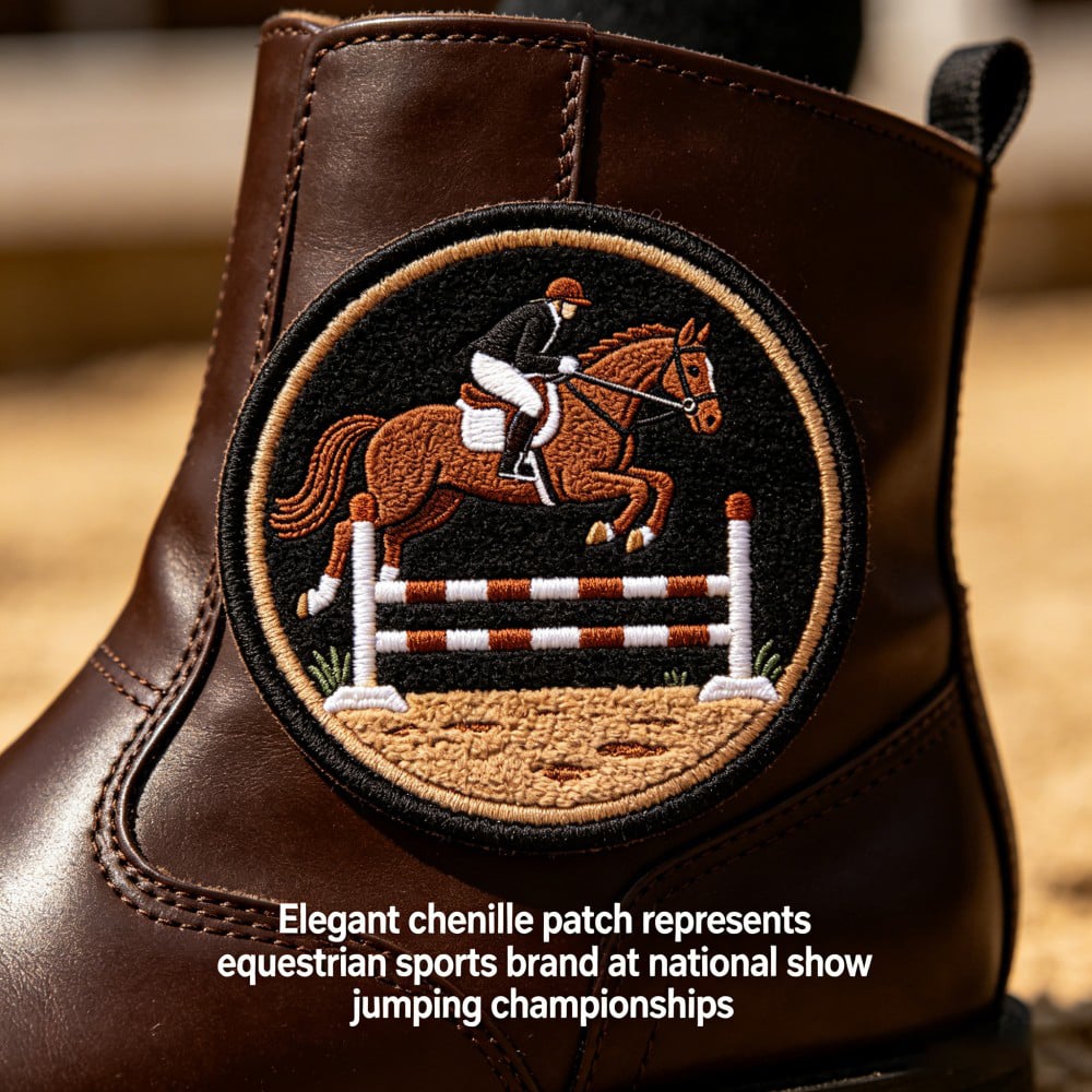 AWELLS Custom Equestrian Chenille Patch for Riding Clubs, Show Events, and Premium Boot Decoration