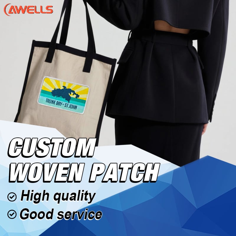 Custom Woven Patch with Fine Logo Detail for Brewery Caps Retail Merchandise and Brand Promotion OEM ODM Service AWELLS