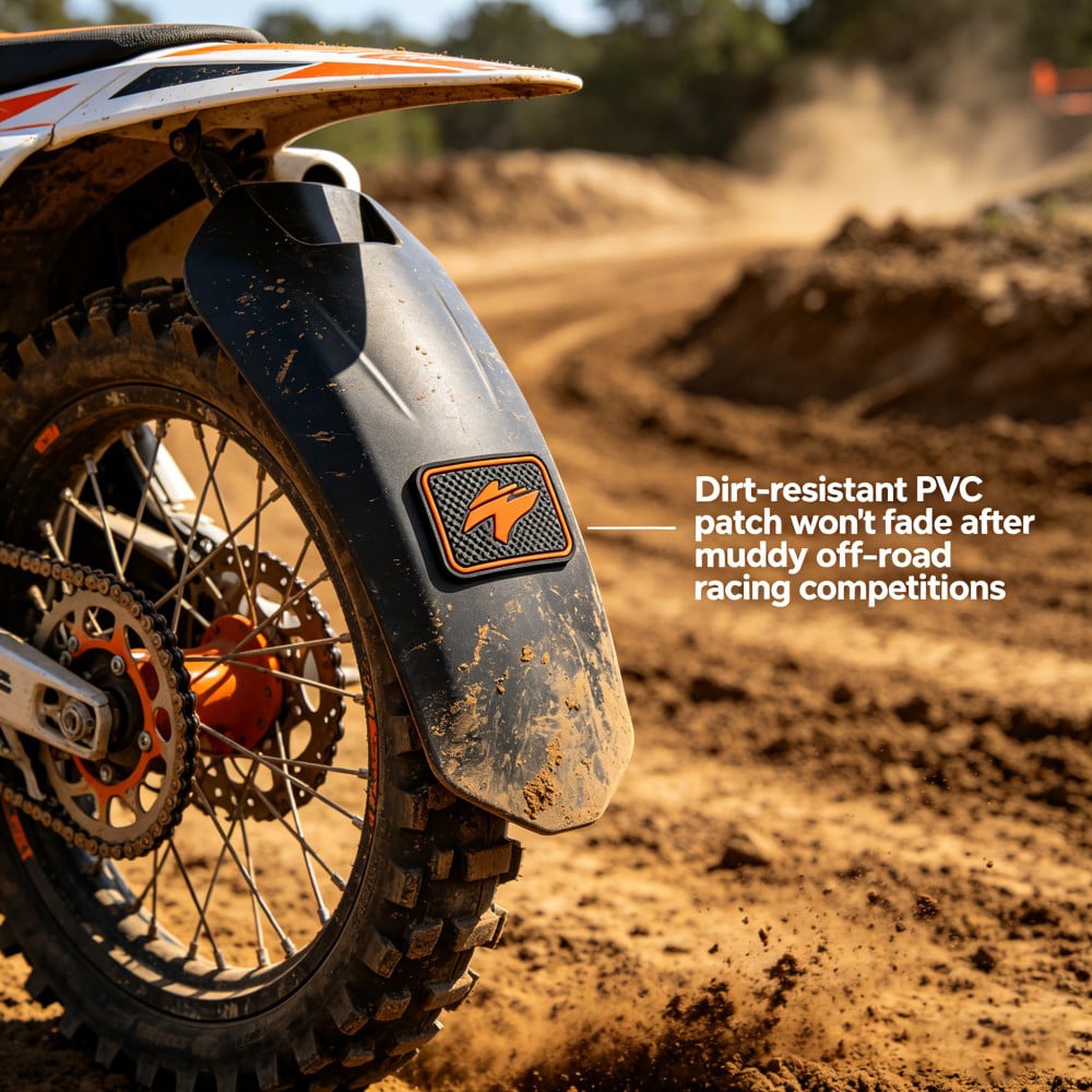 AWELLS Durable Dirt-Resistant PVC Logo Patch, Fade-Proof for Off-Road Motorcycle Racing Gear and Events