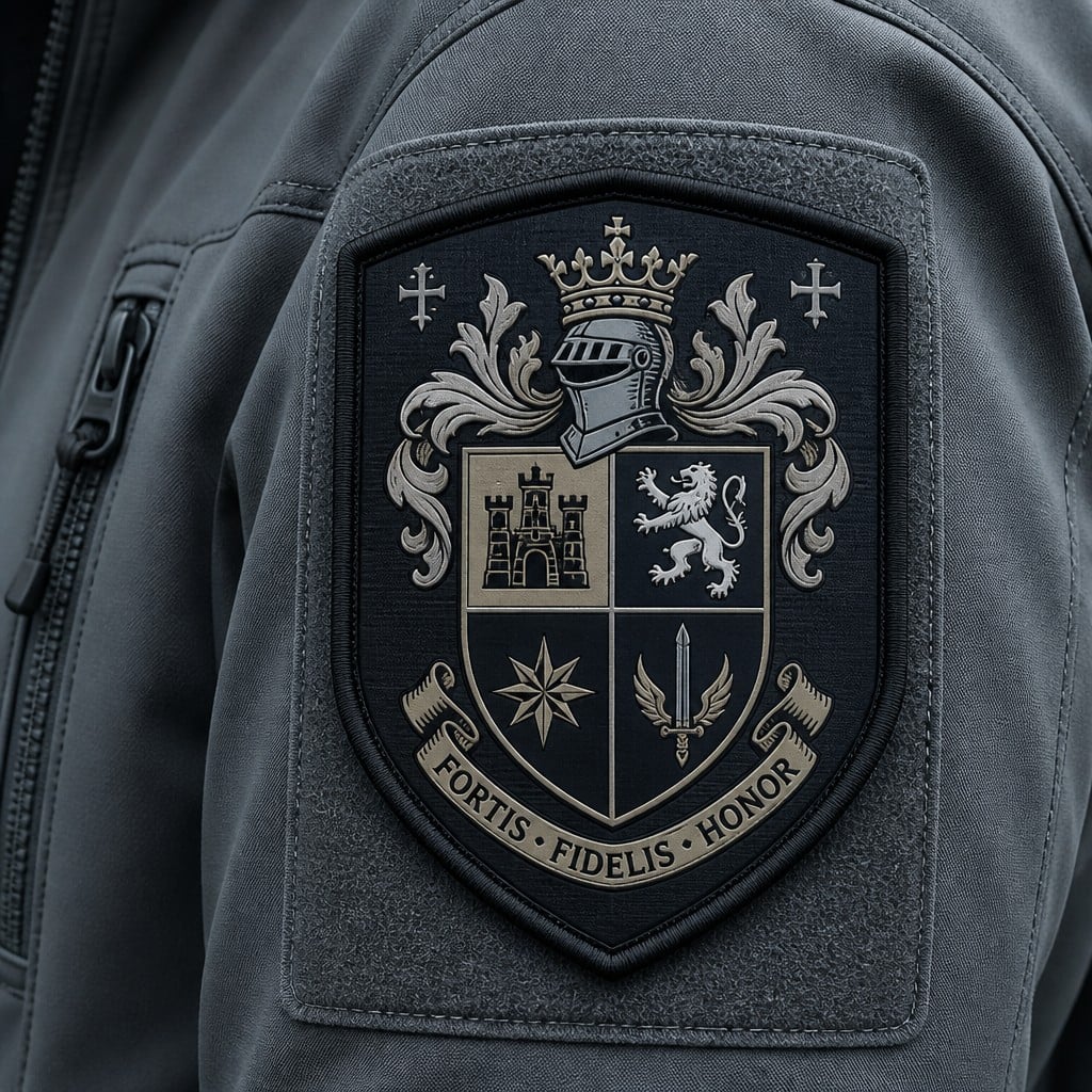 Patch bissi ħeraldiku personalizzat b’iskud u kresta dettaljati ħafna għall-uniformi, il-ġubbiet, iż-żijda u l-identità tal-klabb AWELLS