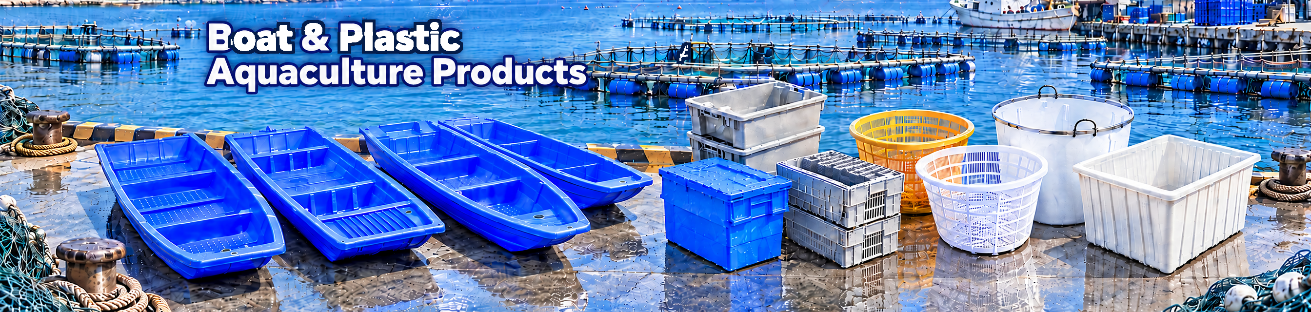 Plastic Aquaculture Products & Boat