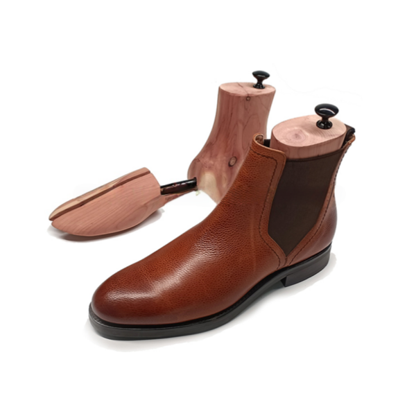 نگهدارنده کفش با بالشتک ارتفاع‌دهنده پاشنه/قسمت جلویی کفش از چوب سدر، شکل‌دهنده چوبی بوت، درختچه کفش چوبی ضخیم با بخش بالایی بلند، درختچه کفش آنkle بوت از چوب سدر — BT10A