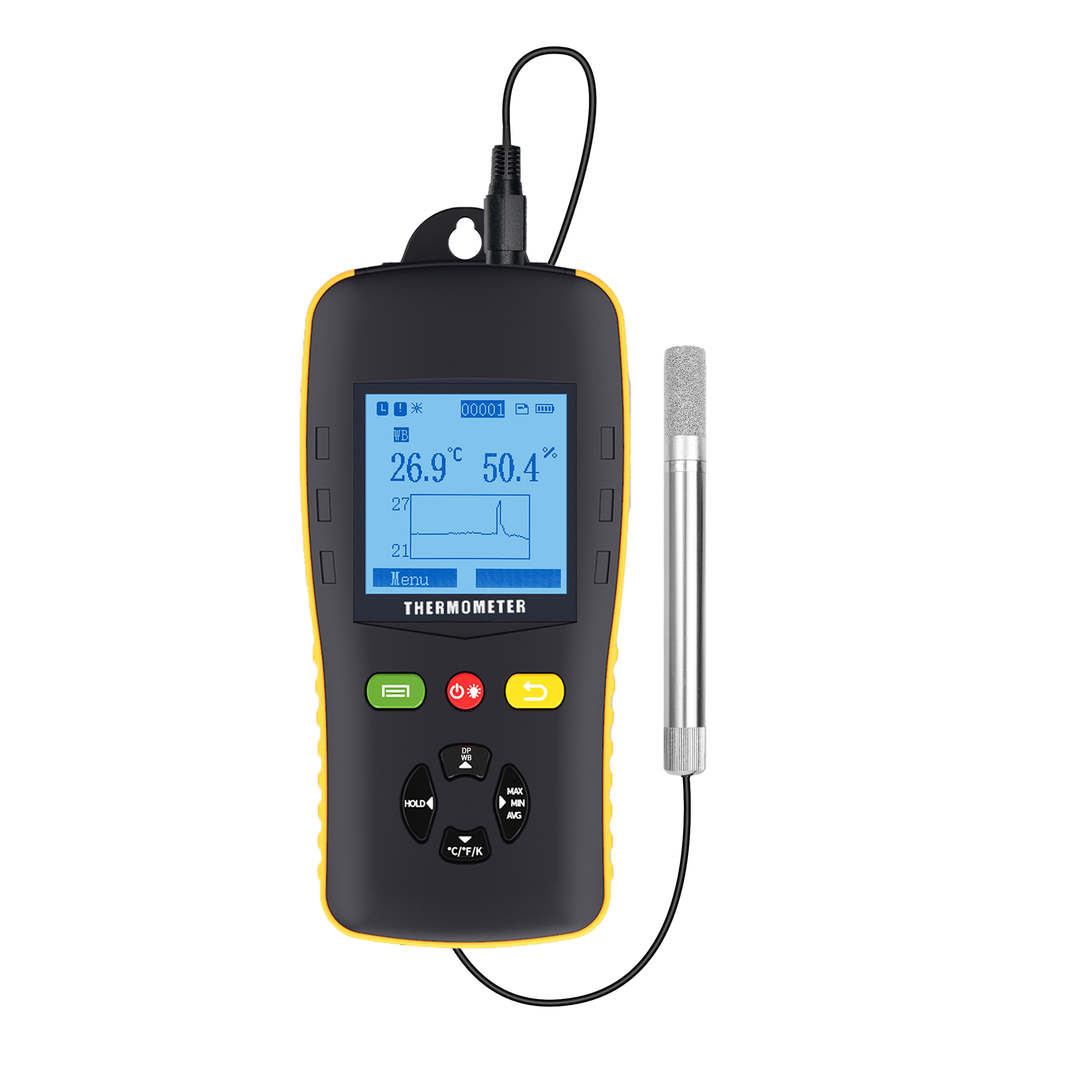 HTD701 Industrial Thermo-hygrometer Dew Point Meter Digital Handheld Thermometer Hygrometer