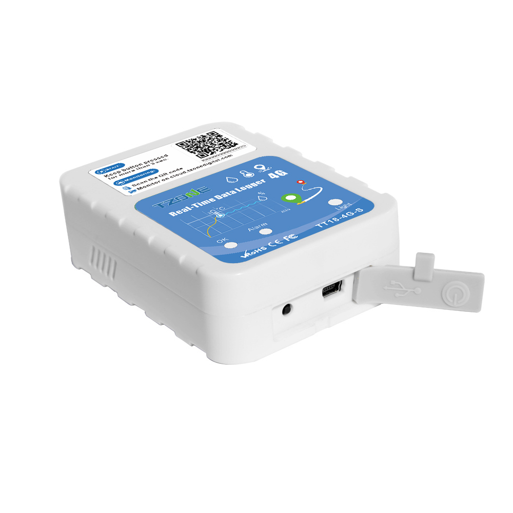TZONE 4G Real Time Temperature Humidity Data Logger GPS GSM Tracker With Real-time Tracking