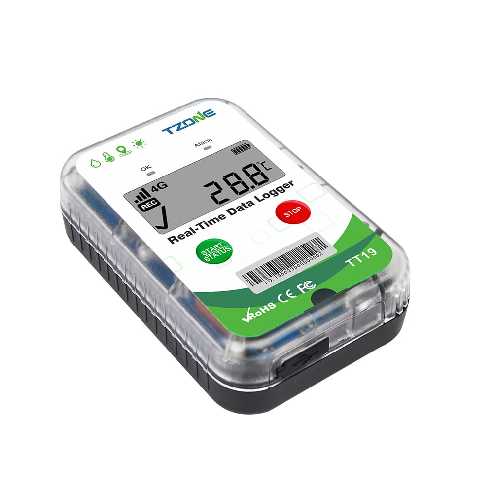 TT19 fleet tracker gps 4g with temperature and humidity recorder wifi temperature data logger
