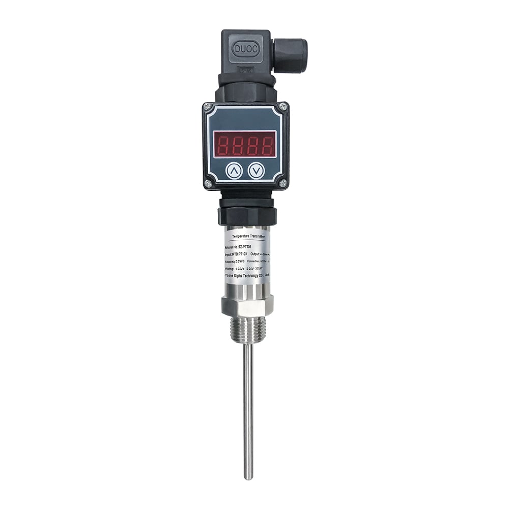PTT05 LCD Display Digital 4-20mA Temperature Sensor PT100 Temperature Transmitter Sensor