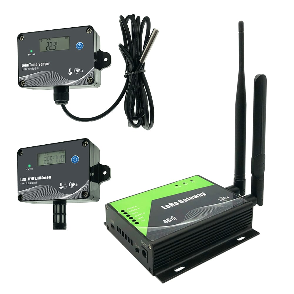 TZONE Iot 4G LoRa Gateway And Sensors For Farm Temperature And Humidity Monitor