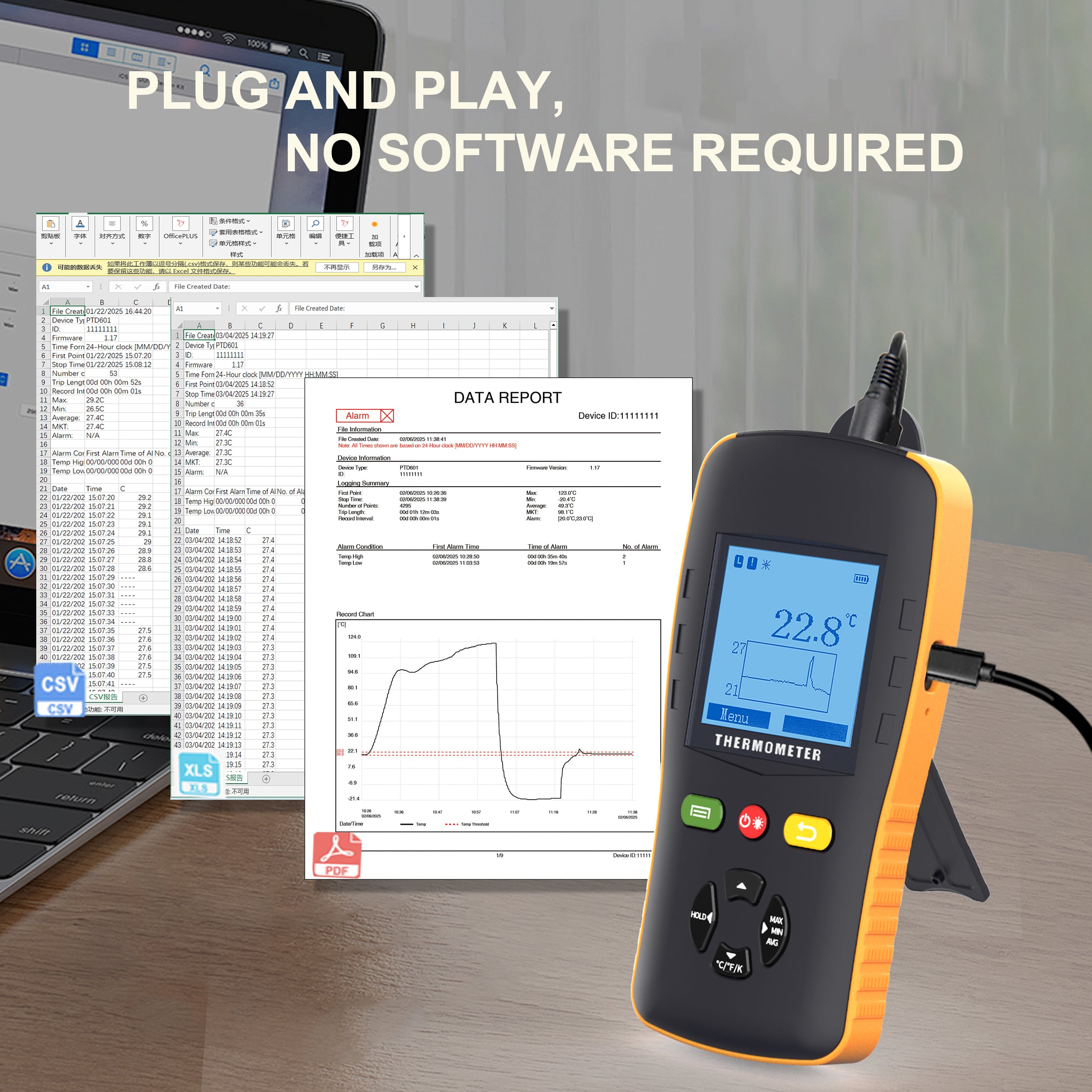 Handheld Single Channel Digital Temperature Measurement PT100 PT1000 RTD Thermometer