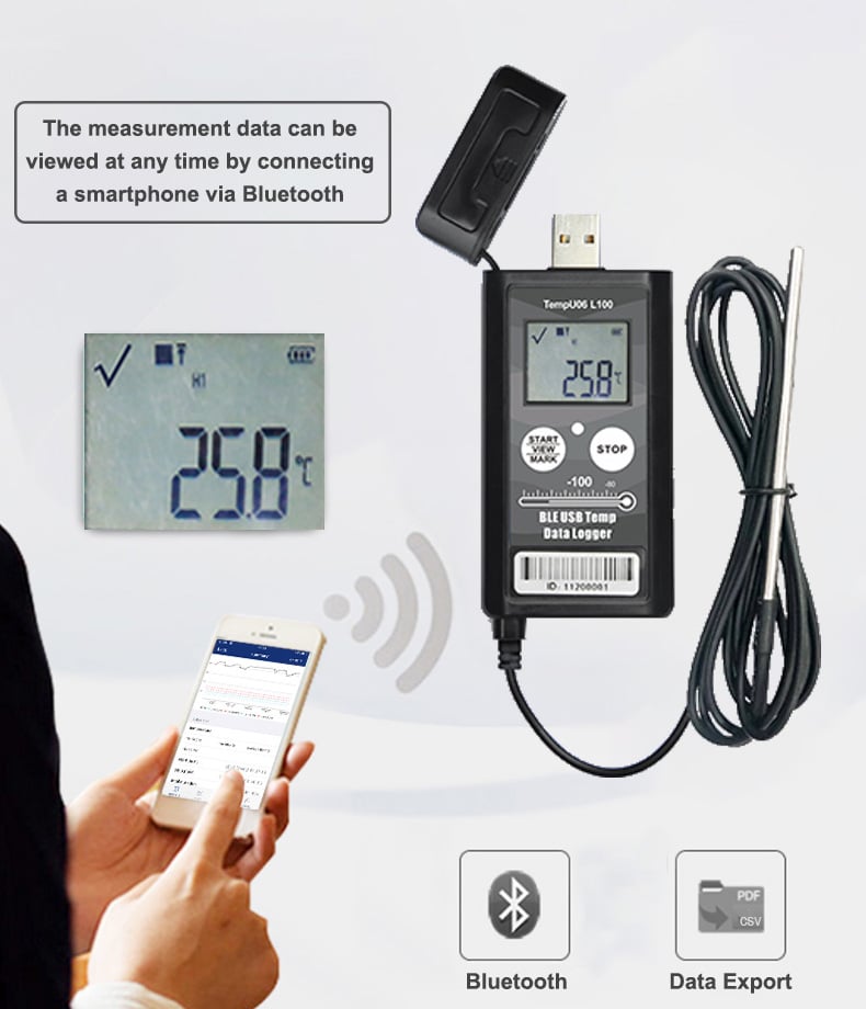 tempU06 L100 Bluetooth USB Temperature Data Logger supplier