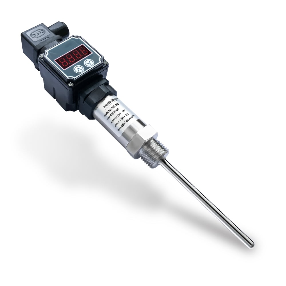 PTT05 LCD Display Digital 4-20mA Temperature Sensor PT100 Temperature Transmitter Sensor