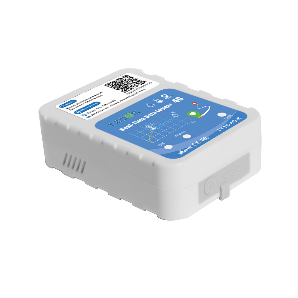TZONE 4G Real Time Temperature Humidity Data Logger GPS GSM Tracker With Real-time Tracking