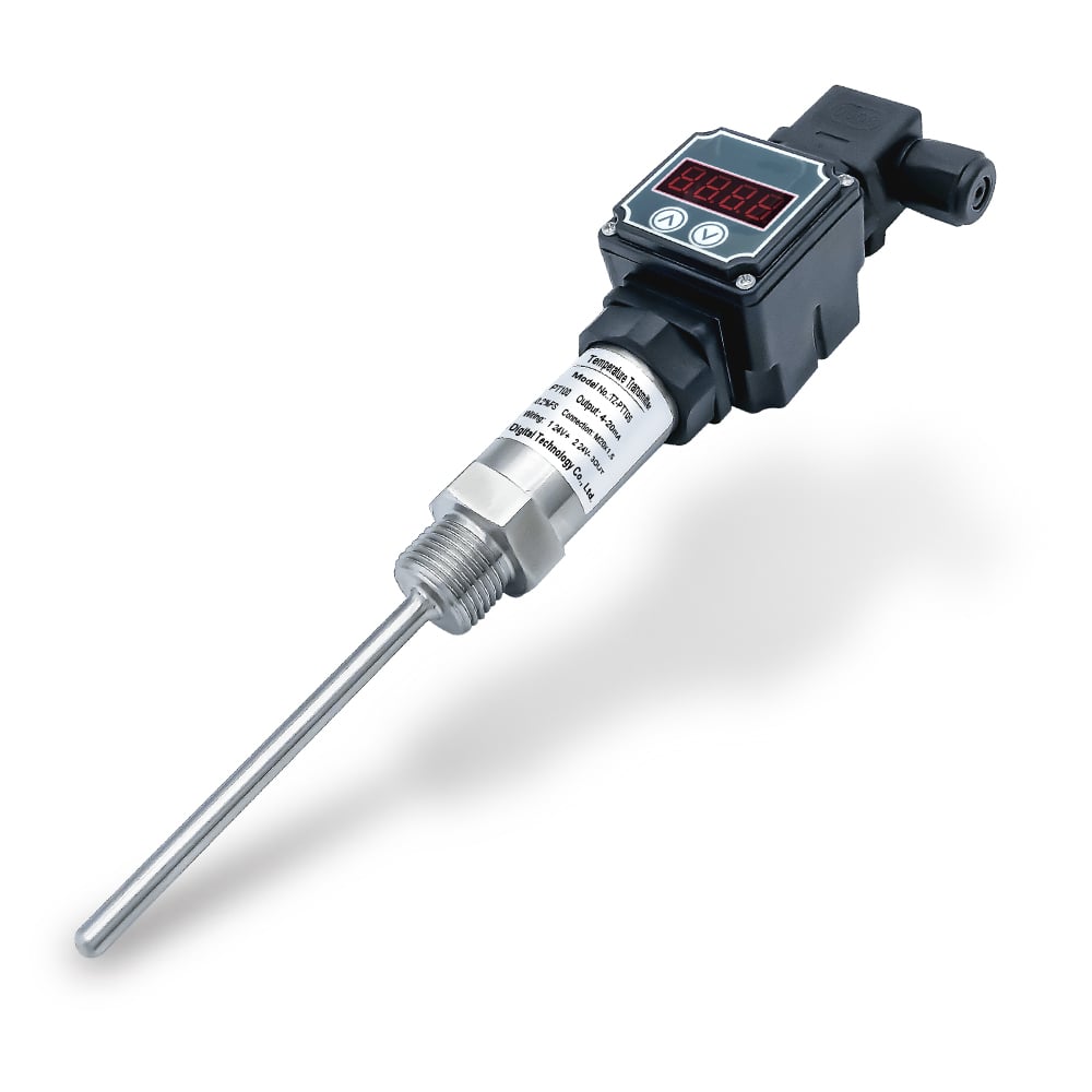 PTT05 LCD Display Digital 4-20mA Temperature Sensor PT100 Temperature Transmitter Sensor