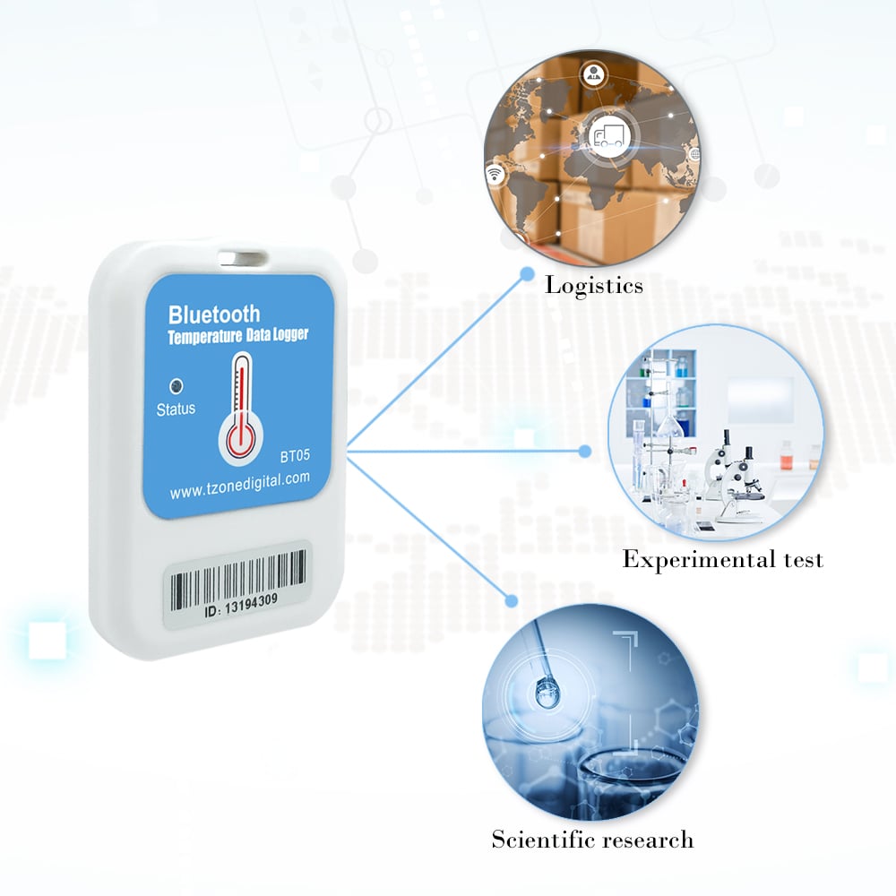 Tzone High Accuracy Wifi Bluetooth Data Logger Temperature Device