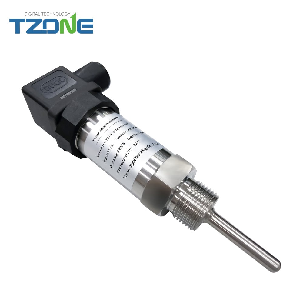 PTT04 Integrated Temperature Transmitter PT100 Sensor RS485 4-20 mA 0-10V Optional Output Modbus RTU Temperature Sensor for Industrial