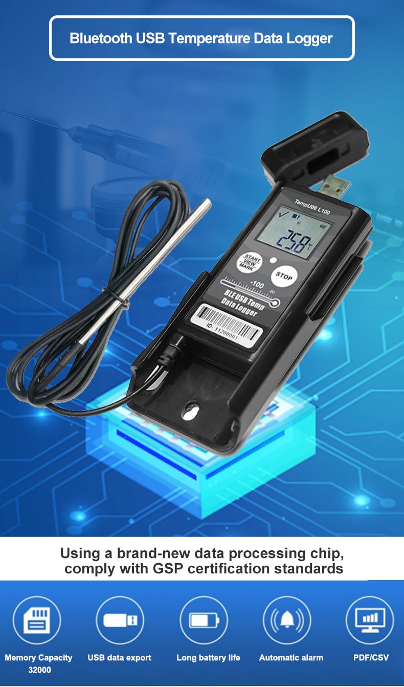 tempU06 L100 Bluetooth USB Temperature Data Logger manufacture
