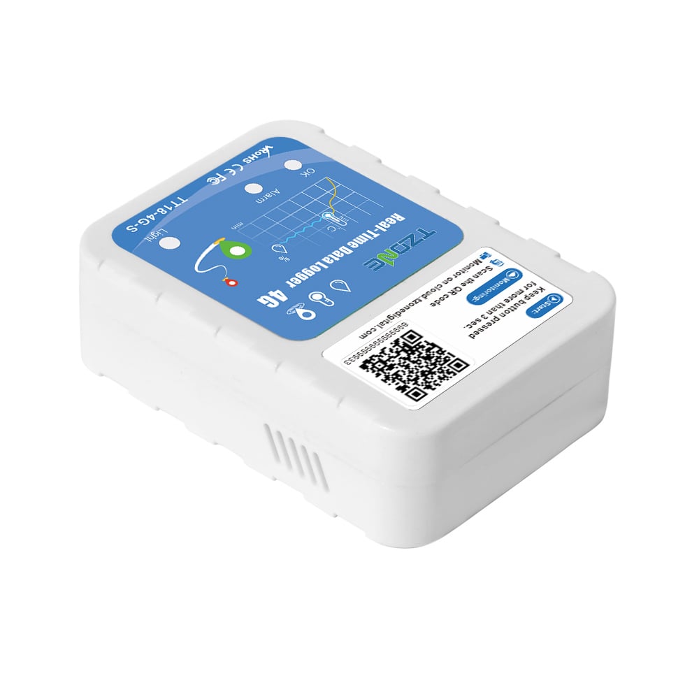 TZONE 4G Real Time Temperature Humidity Data Logger GPS GSM Tracker With Real-time Tracking