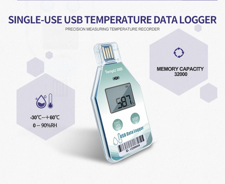 TempU08B Single· USE USB Temp & RH Data Logger factory