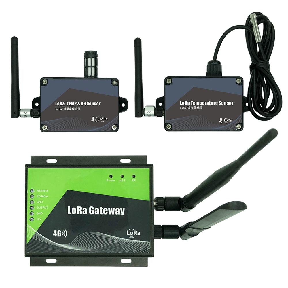 TZONE Iot 4G LoRa Gateway And Sensors For Farm Temperature And Humidity Monitor