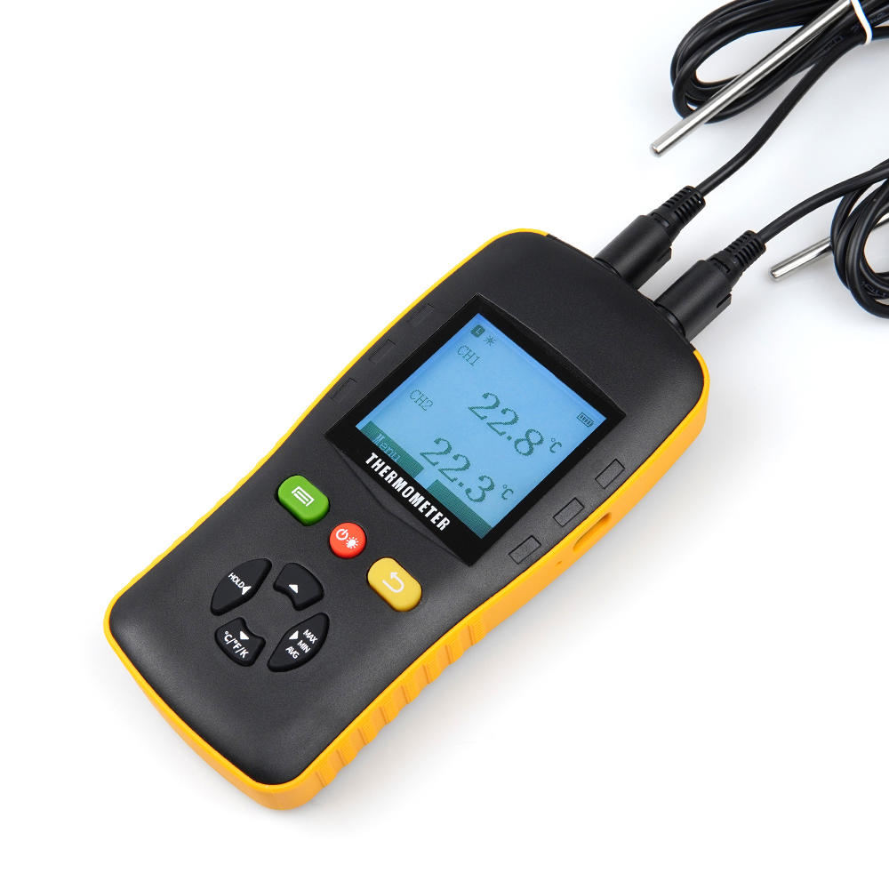 Wide Measuring Range Thermocouple Type K Probe PT100 And PT1000 Thermometer Data Logger Humidity