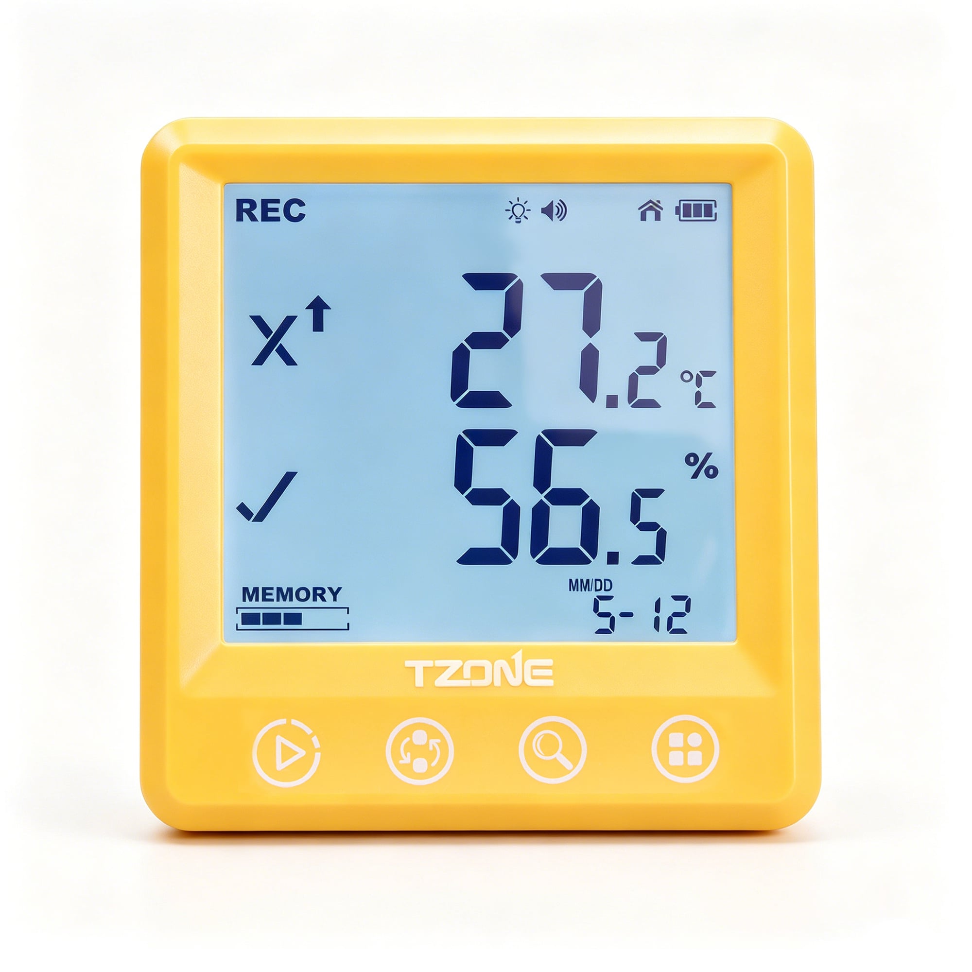 MTD801-L40 LCD Screen 4.2 Inch App Controlling Alarm Ble Connect Digital Thermometer Hygrometer Desktop or Wall-Mounted