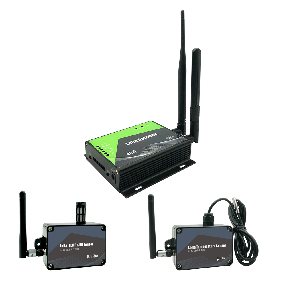 TZONE Iot 4G LoRa Gateway And Sensors For Farm Temperature And Humidity Monitor