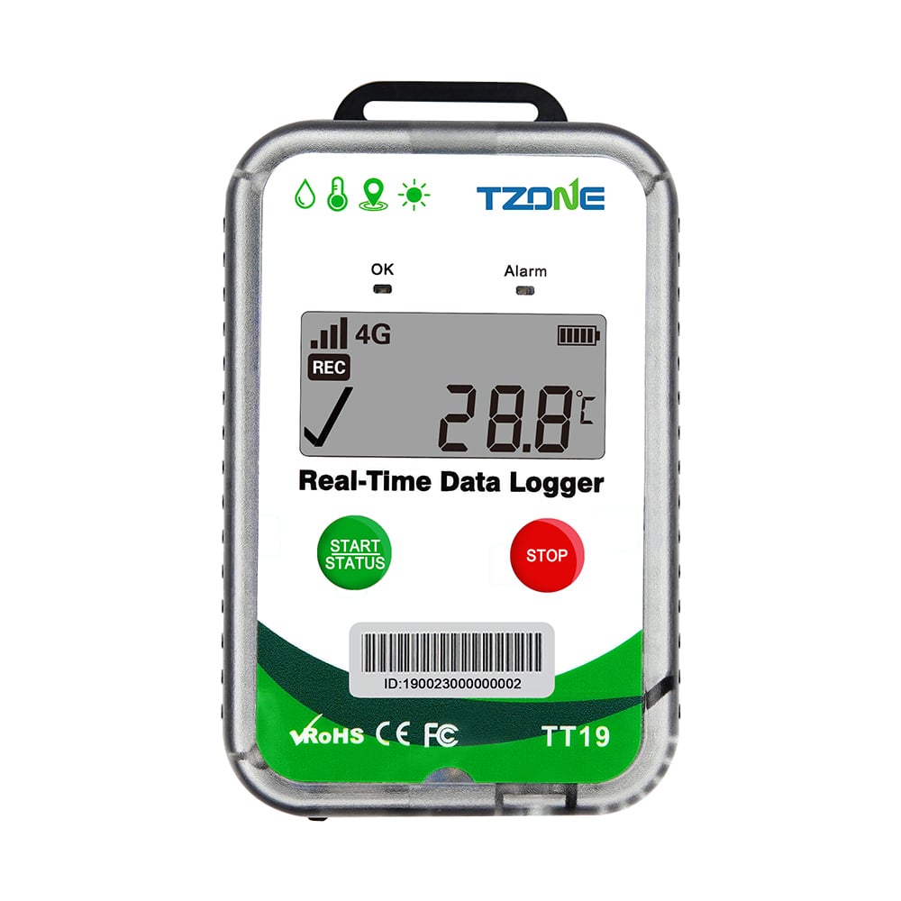 TT19 fleet tracker gps 4g with temperature and humidity recorder wifi temperature data logger