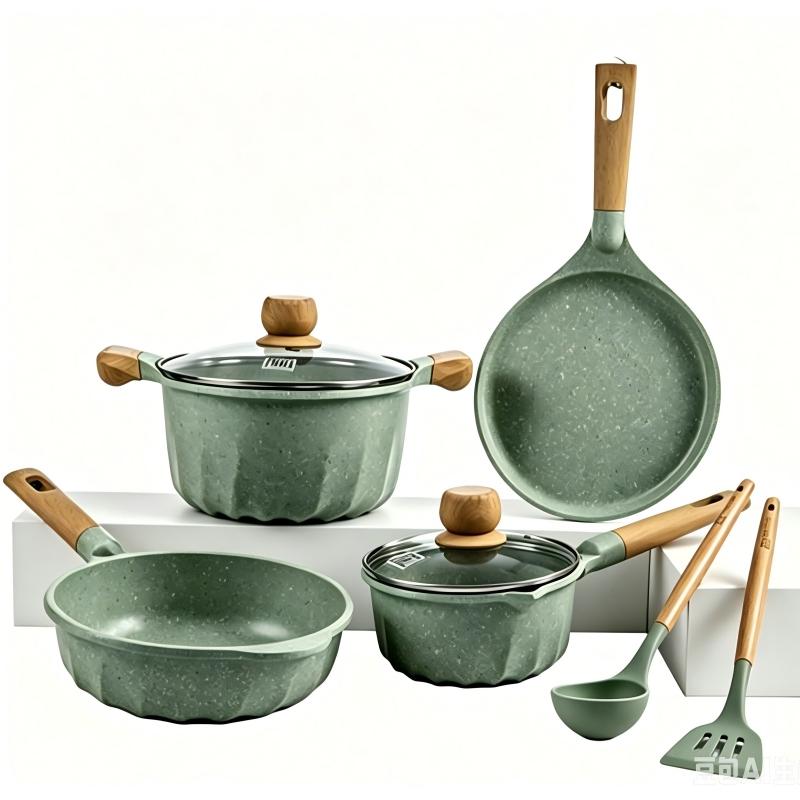 Conjunto de Utensílios de Cozinha Antiaderente Francês MGC de 8 Peças | Ideal para Cozinha Global