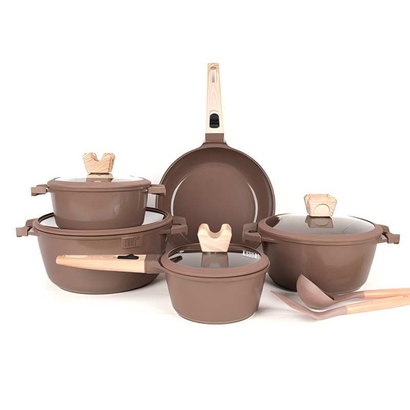 Conjunto de Utensílios de Cozinha MGC Russo de 11 Peças | Revestimento Antiaderente Saudável, Cozinha Versátil e Econômica para Famílias Globais