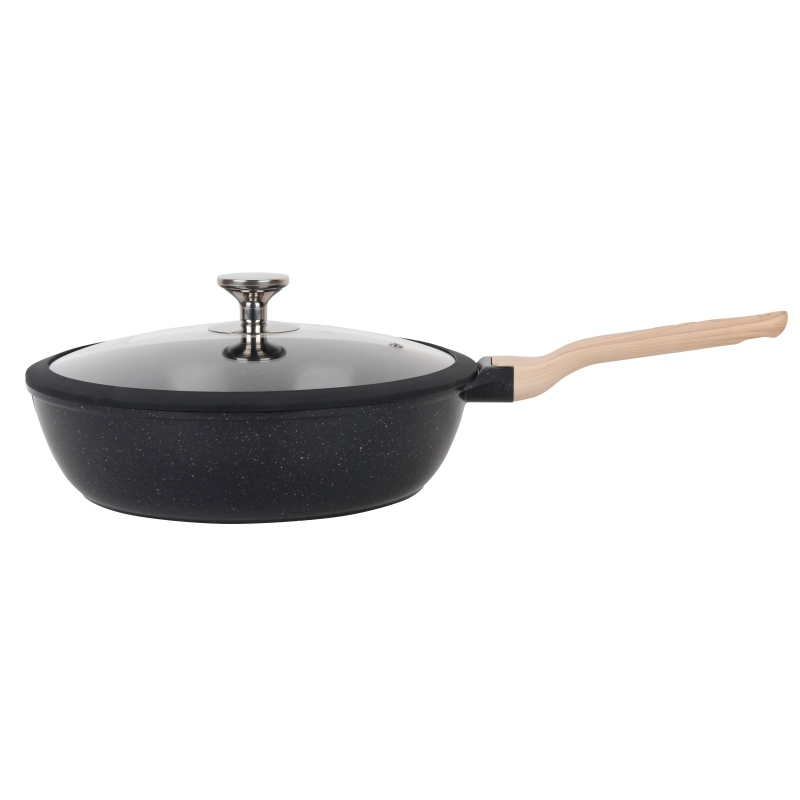 Panela para Refogar Antiaderente Estilo Russo MGC – Laterais Altas, Frigideira Multifuncional para Fritar e Cozinhar ao Vapor, Utensílio de Cozinha Ideal para Uso Doméstico