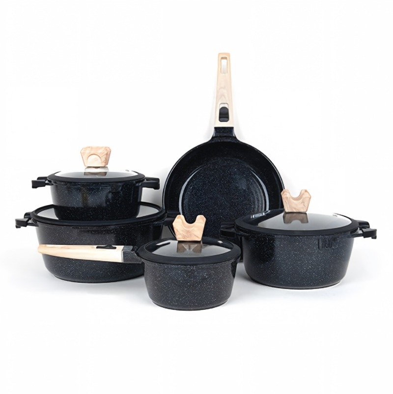 Conjunto de Utensílios de Cozinha MGC Russo de 11 Peças | Revestimento Antiaderente Saudável, Cozinha Versátil e Econômica para Famílias Globais