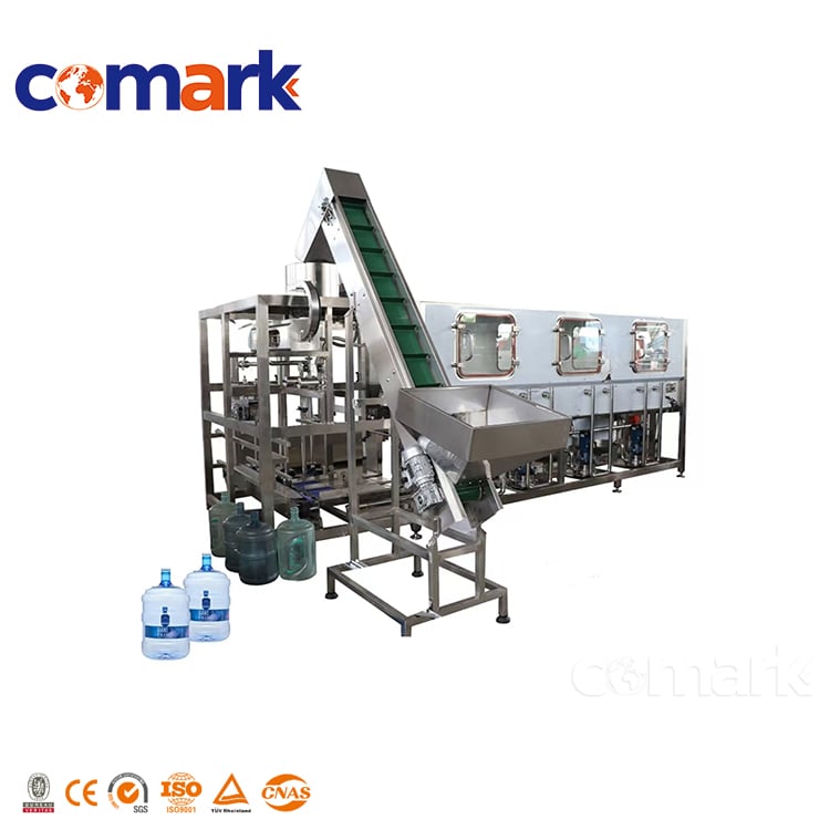 5 Gallon Automatic 1200BPH Water Bottle Filling Machine Plant