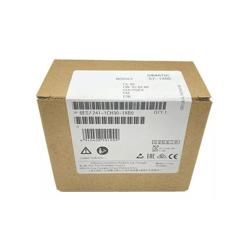 New Original 6ES7 241-1CH30-1XB0 6ES7241-1CH30-1XB0 S7-1200 communication module. Supports RS485 serial communication, stable data transmission, simple networking expansion