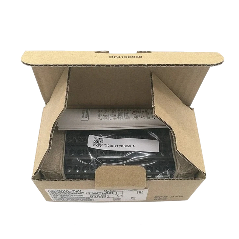 New Original AJ65SBTB1-16DT CC-Link remote I/O module, 8 digital input and 8 transistor output points. Compact structure, strong anti-interference, high-speed data transmission. Expands PLC control points