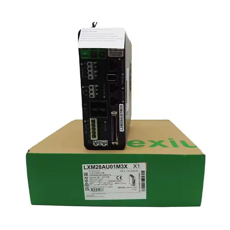 New Original LXM28AU01M3X Lexium 28 servo drive. It features high precision positioning, quick dynamic response, stable torque output, perfect matching with servo motors, ideal for packaging machinery